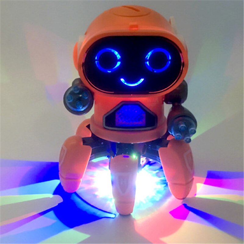 Legetøj til børn elektrisk farverigt lys dansemusik blæksprutte robot pædagogisk legetøj til drenge piger