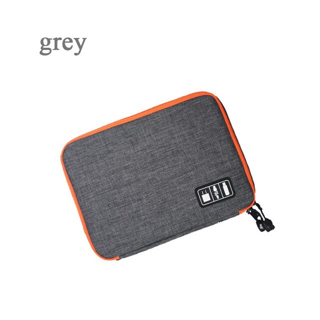 Yesello Digital Gadget Organizer Bag - Travel Case for iPad, Cables, Earphones, Pen, Power Bank - 28x20x5cm: Gray / S