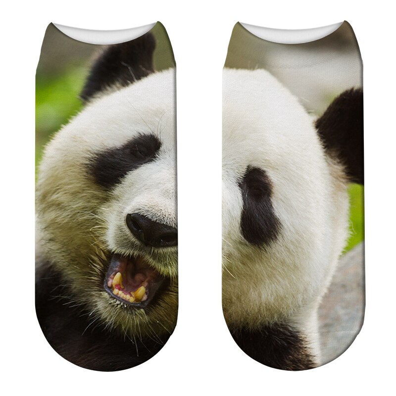 Casual, coole panda-patroon harajuku sokken voor dames, hipster, grappige katoenen korte sokken, vrouwelijke kunst, lage dunne sokken: Stijl 9