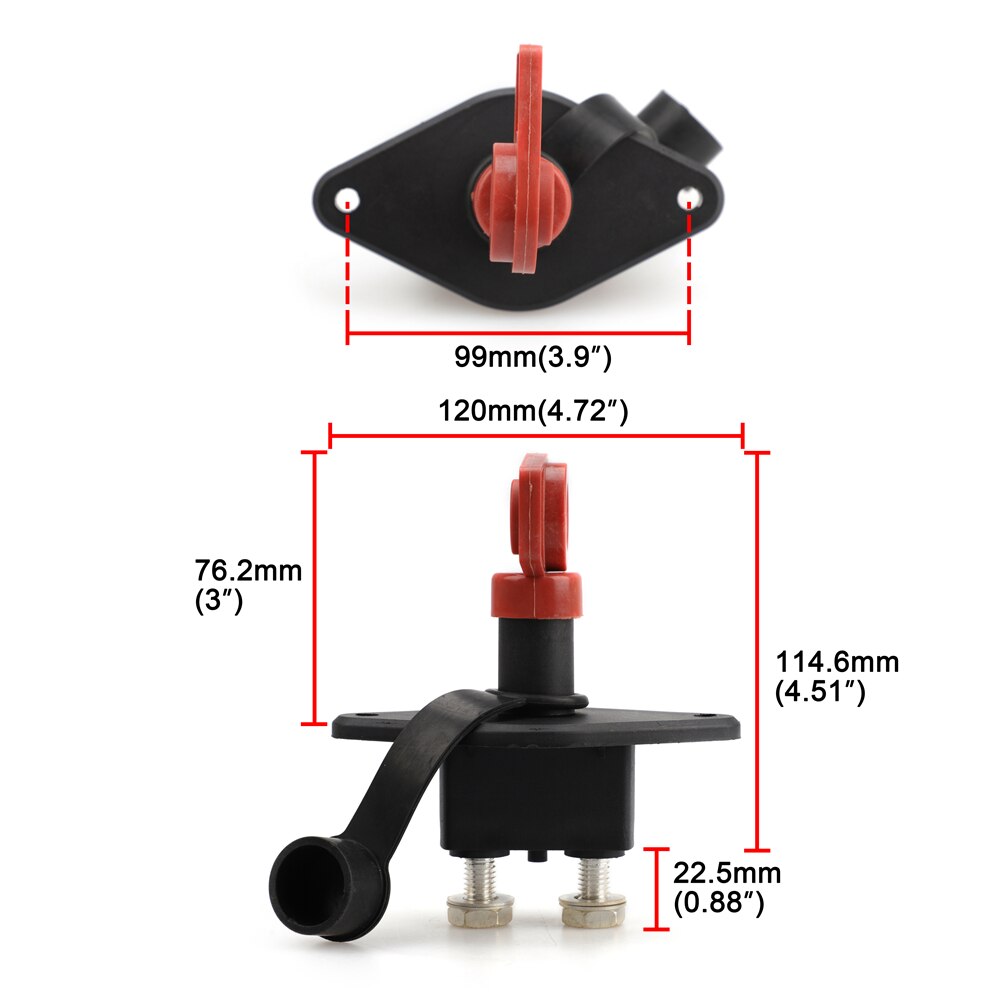 DC12V 24V 100A Battery Switch Marine Contour Battery Master Switch