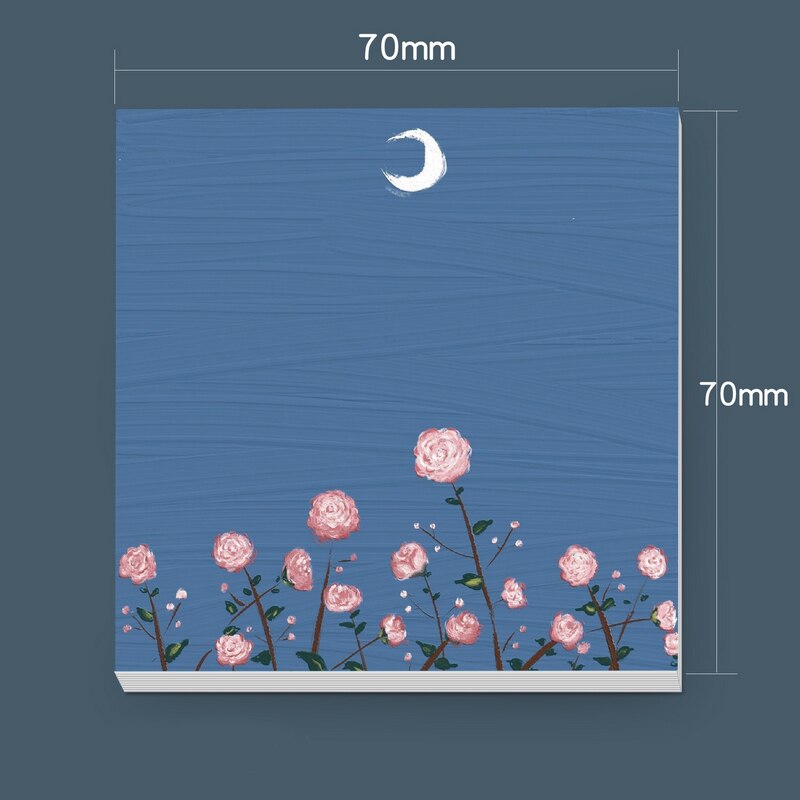 30 Sheets Cartoon Oil Painting View Memo Pad Posted It Sticky Notes Planner Sticker Notepad School Supplies Kawaii Stationery: 2