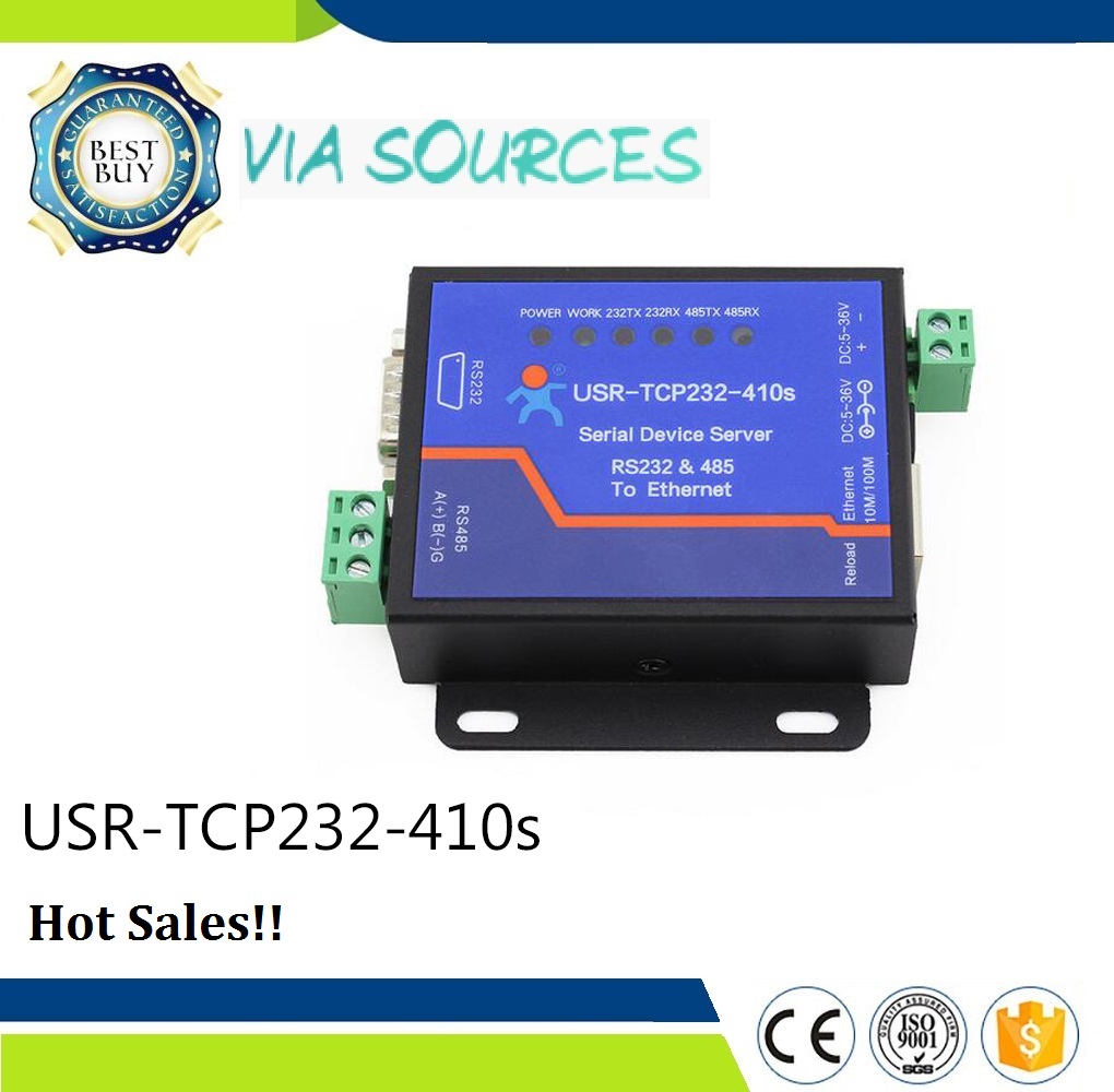 USR-TCP232-410S RS232 RS485 Poort Seriële Naar Ethernet Converter Met ModBus RTU Om ModBus TCP En CE FCC RoHS