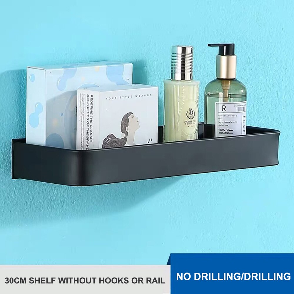 Douche Opslag Houder Rack Organizer Badkamer Plank Shampo Lade Stand Geen Boren Drijvende Plank Voor Muur Huishoudelijke Artikel Miniinthebox