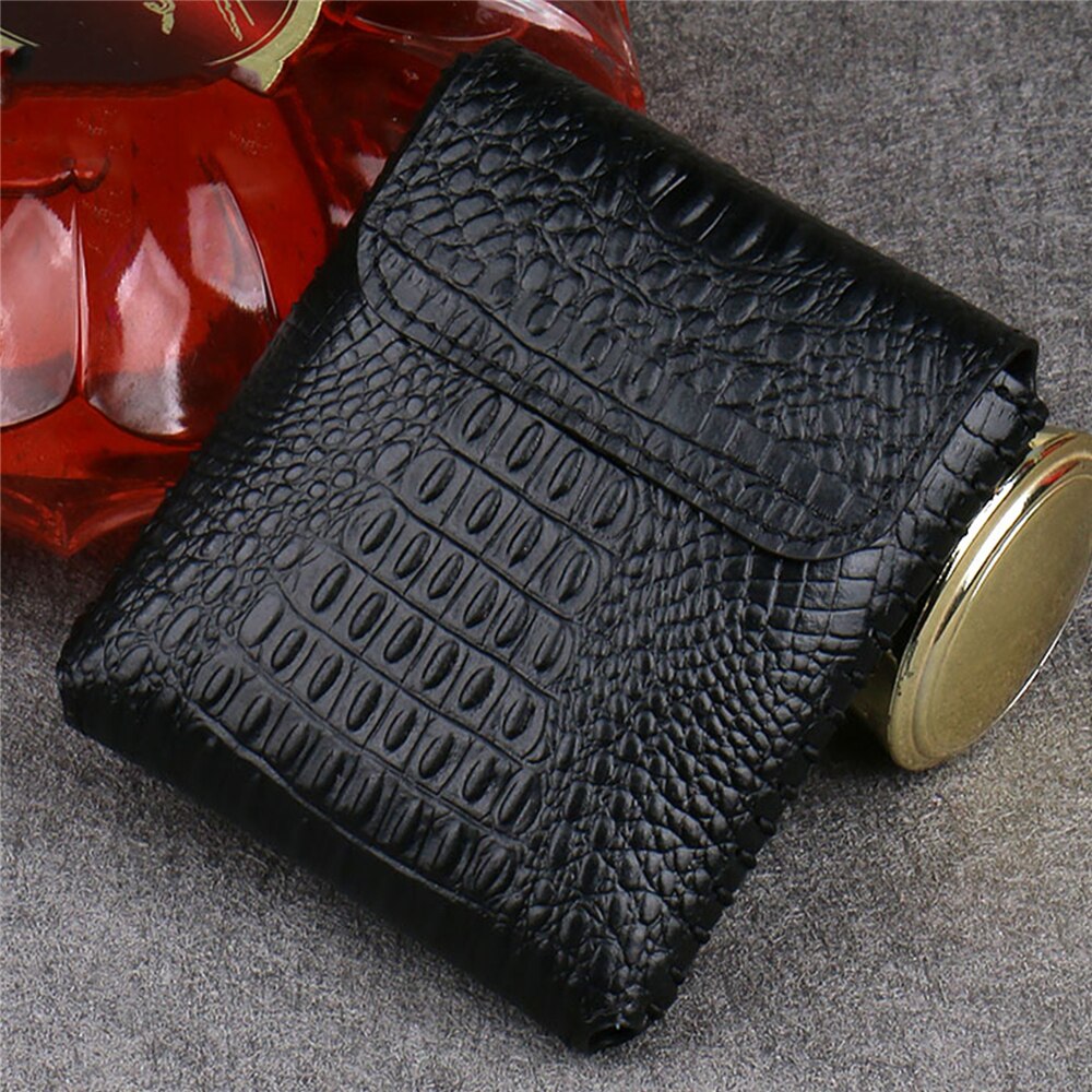 PU Leather Phone Pouch Anti-fall Protective Case for Samsung Galaxy Z Flip Fold Phone Accessories Portable Full Cover Bag: Black Crocodile 