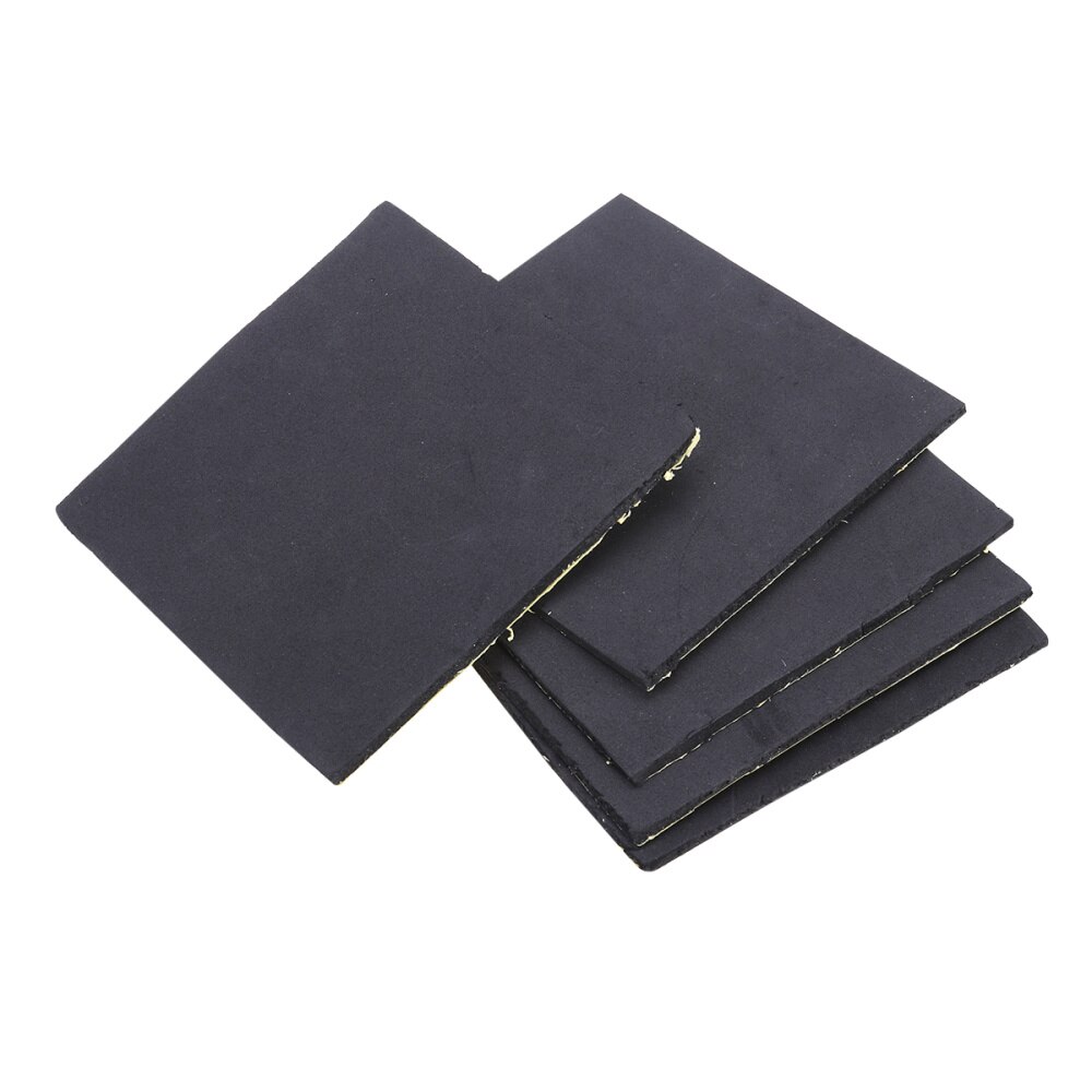 5Pcs Sponge Neoprene Rubber Foam Anti-Vibration Pads Vibration Isolation Mats 150x150x5mm (Black)