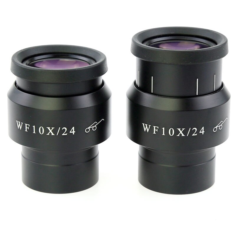 Stereo Microscope Eyepiece 10X 24mm high Point Wide Field Angle Eyepiece Diopter Adjustable mounting size 30mm