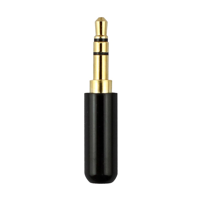 Stereo Jack Plug 3.5mm 3 Poles Male Plug Aluminum Stereo Plug Wire Connector Plug Earphone headphone Jack: Black / 10 Pcs