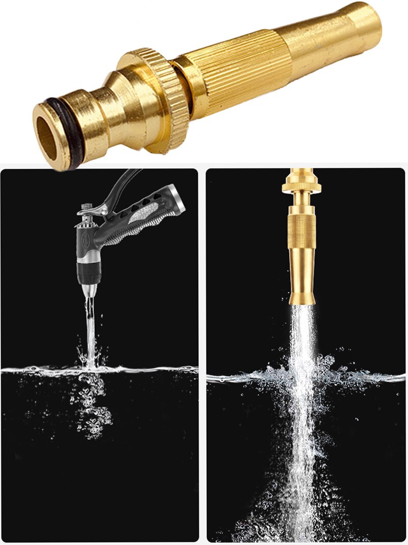 Adjustable High Pressure Hose Nozzle Brass Water Hose Nozzle For Garden Hoses Fits Standard Hoses Garden Sprayer Spray Nozzle