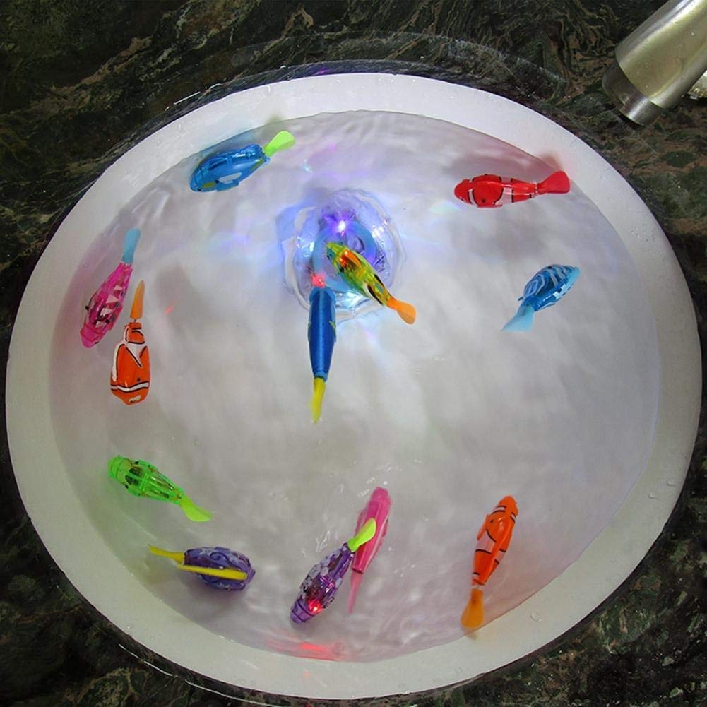 Katze Interaktive Elektrische Fische Spielzeug Wasser Katze Spielzeug für drinnen Spielen Schwimmen Roboter Fisch Spielzeug für Katze und Hund mit LED Licht Haustier Spielzeug