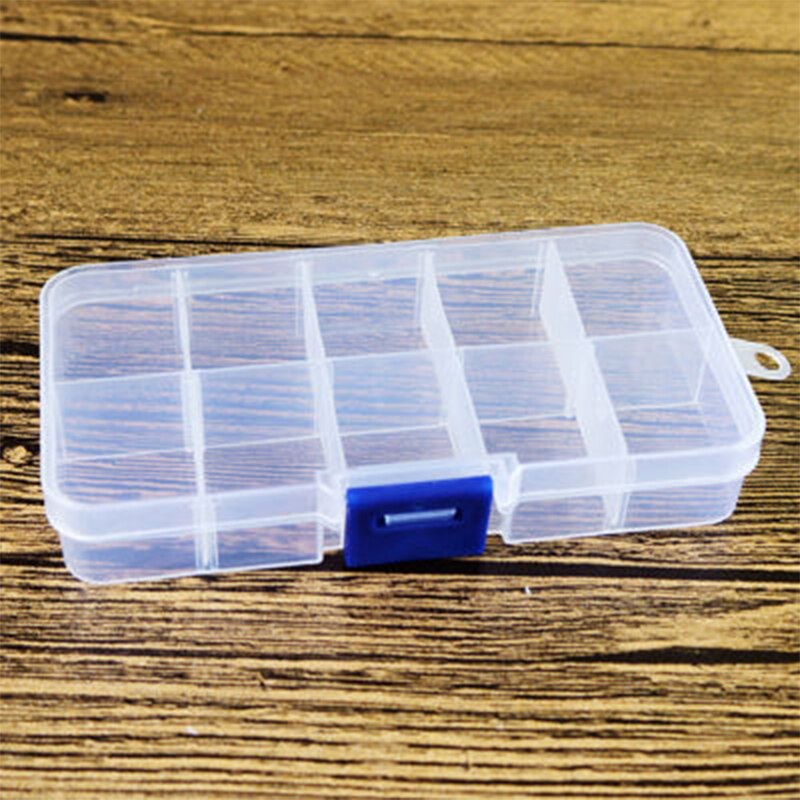 Portable Fishing Tackle Box Organizer Small Storage Box Plastic Storage Organizer Box 36 Compartments Transparent Tackle Box #A: A