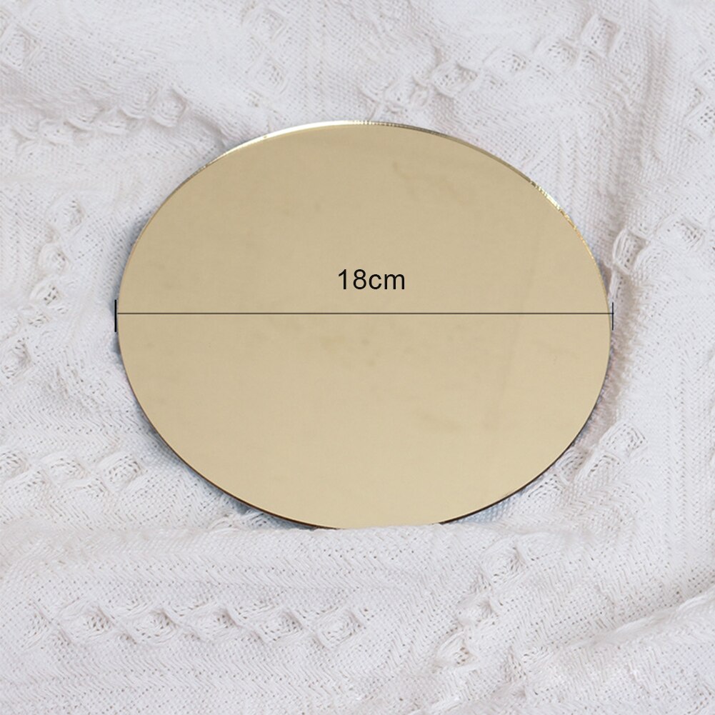 Ins Foto Props Acryl Spiegel Reflectie Boord Reflector Fotografie Props Schieten Achtergrond Ornamenten Poseren Foto Props: Gold-18cm