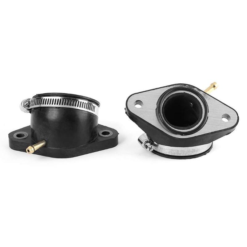 2pcs Carb Intake Carburetor Air Joint Boot Interface Adapter Connector Pipe Manifold For XV400 XV500 Black Car Accessories