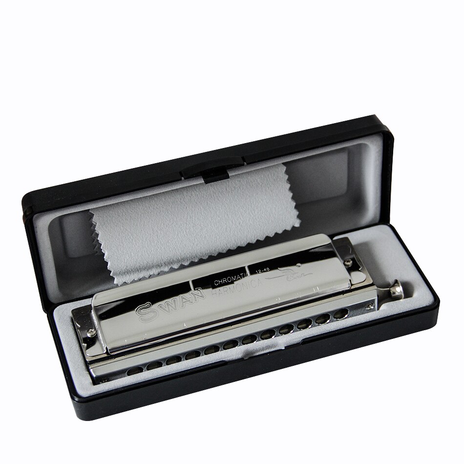 Swan Chromatic Harmonica Mouth Organ 12 Holes with 48 Tone Key of C Reed Swan