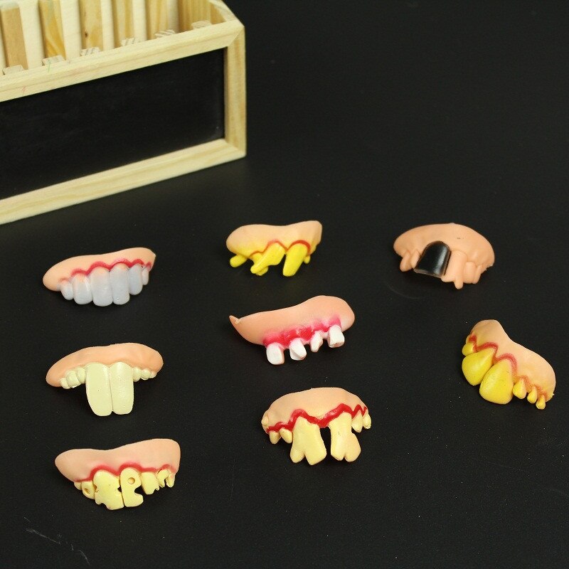1-10 Uds Halloween dentaduras sorpresa novedad dentadura broma divertida Gadgets para Decoración práctica accesorios divertido & Horror chistes 5Z