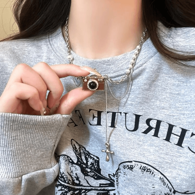 Collar con colgante de piedra marrón de cuero Vintage, gargantilla apilable, cadena de clavícula con temperamento para mujer y niña, collar de Otoño Invierno