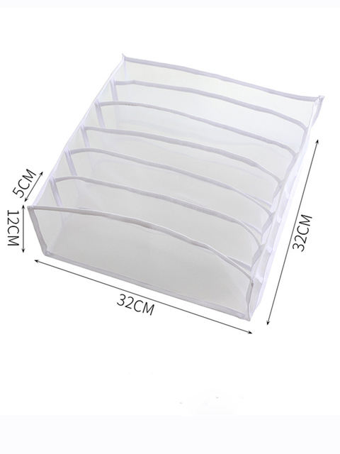 Nylon Mesh Organizer Caixa De Armazenamento, Gavetas De Colmeia, Roupa Interior, Sutiã, Meias, Roupas, Roupeiros, Armário De Quarto: Cinza claro