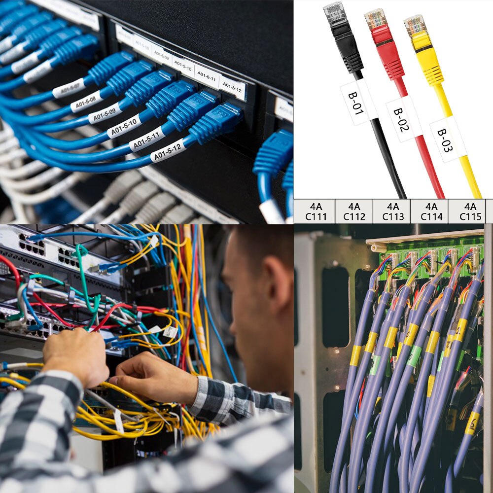 Il nero su bianco giallo per il creatore dell'etichetta di p-touch del fratello HSe-251 il nastro dell'etichetta della metropolitana termorestringente di 24mm per il HSe-651 del fratello