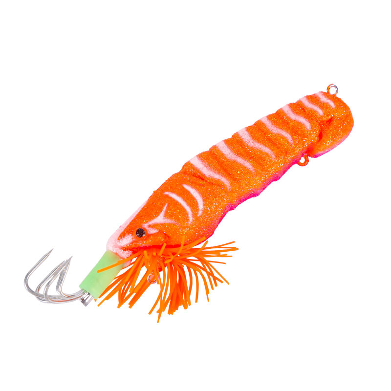 FSDZSO appât de calmar crochet de calmar leurres de crevettes en bois gabarits appât de seiche Simulation réaliste Silicone poulpe appât pêche: WHITE