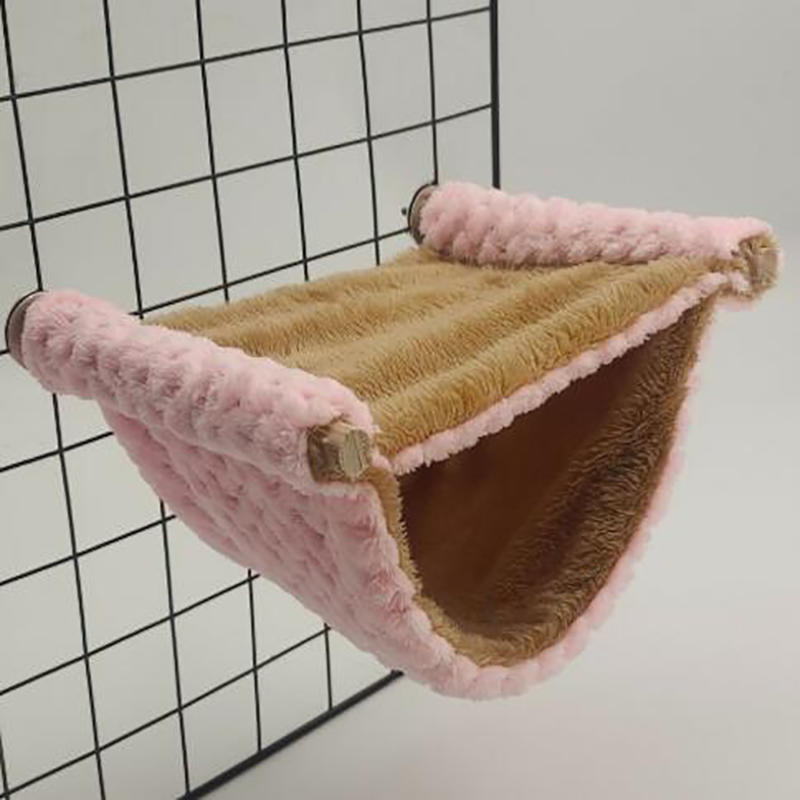 Hamac en peluche pour petits animaux de compagnie, sac de couchage pour hamster, accent d'animaux de compagnie, fournitures pour animaux de compagnie, accessoires de maison pour rat, SLaura rel conflicjos: L / Kaki foncé