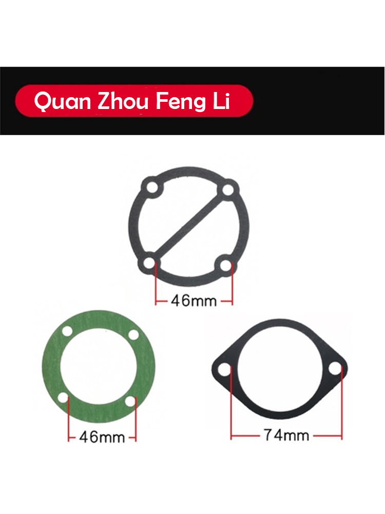 1 set/3pcs Paper Pad Clip Steel Sheet Air Compressor Cylinder Head Base Valve Plate Sealing Gasket Washers