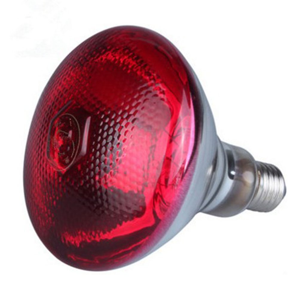 Lámpara de calor E27, luz térmica de onda corta infrarroja roja, Bombilla de calor gruesa para granja de cerdo, 240V, 150/200/275W