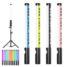 RGB Photographic Lighting Stick USB Rechargeable Handheld Light Wand With 2m Tripod Holder Stand RGB Fill Lamp For Party Wedding