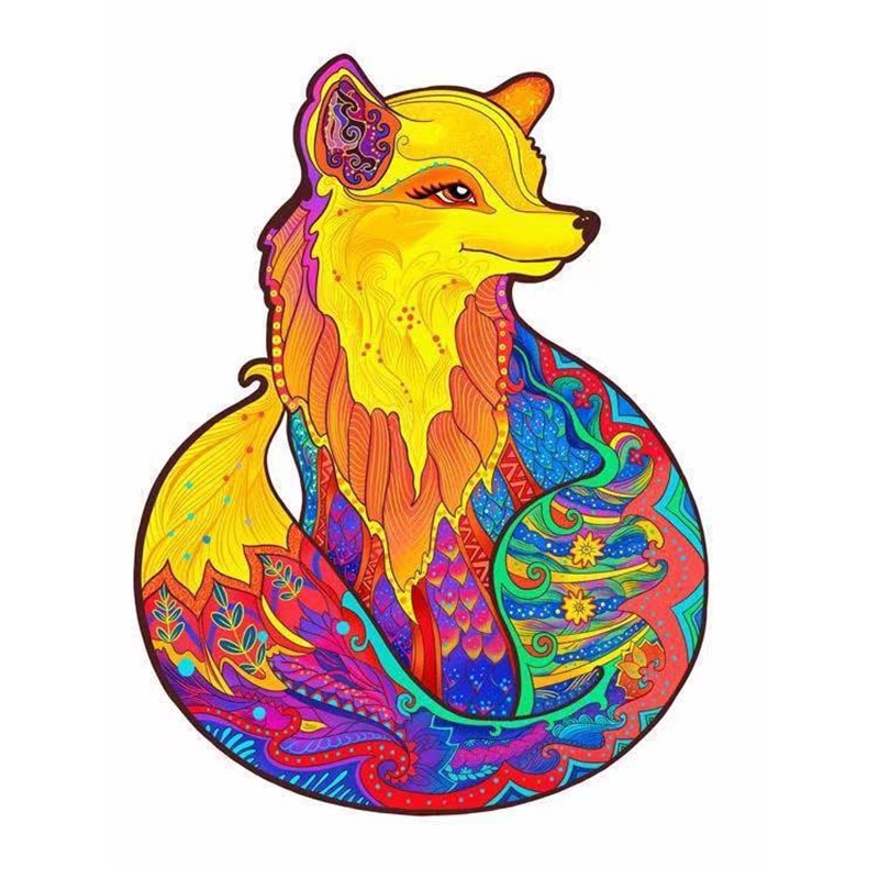 Unique Shape Wooden Animal Puzzles for Adults DIY Mysterious Owl Puzzle Animal Shaped Puzzles for Kids Jigsaw Puzzle