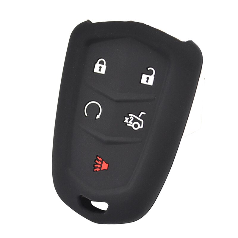 For Cadillac CT6 ATS CTS XTS SRX XT5 Silicone Remote Key Case Fob Shell Cover Skin Holder 5 Button