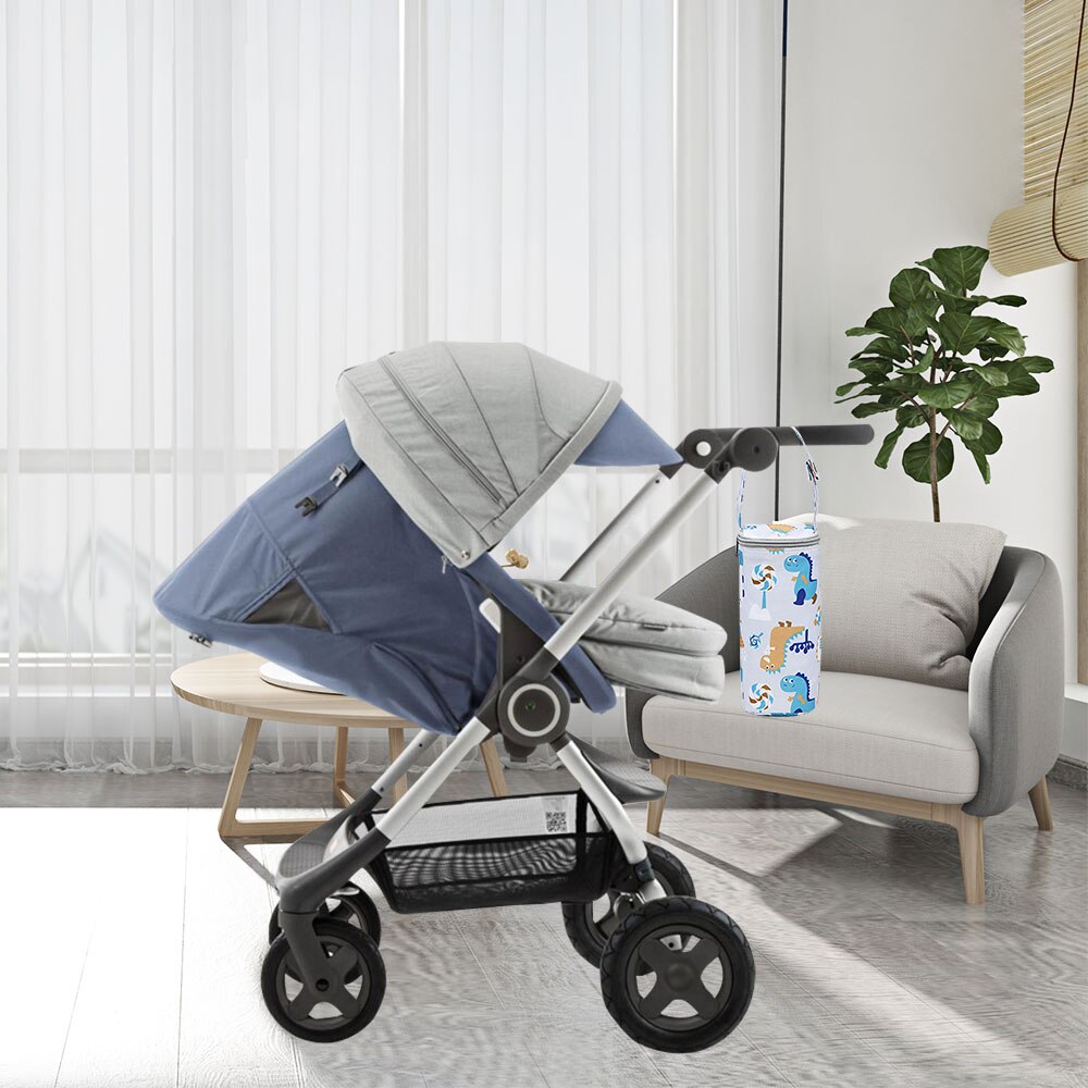 Insulated Baby Bottle Bag Thermal Bag Stroller Cup Holder Baby Feeding Milk Bottle Insulation Bag Portable Nursing Bottle Bag