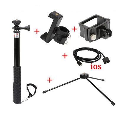 OSMO-trípode de bolsillo para Selfie, varilla de extensión de varilla con pinza de teléfono móvil para DJI Osmo POCKET, cardán de mano, accesorio de extensión de cámara: Plateado