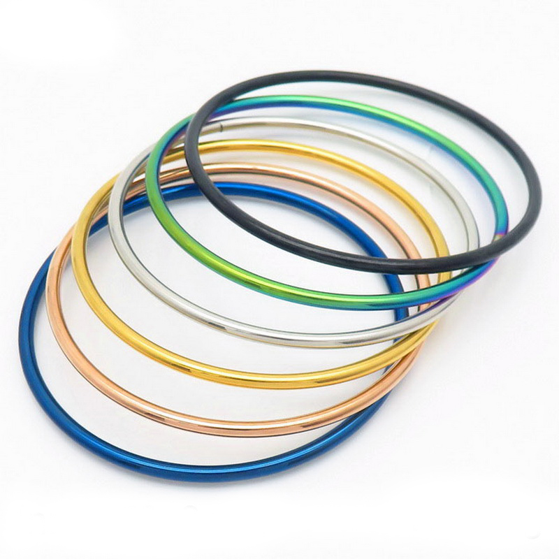 Simple Stainless Steel Bracelet For Women Men Gold Silver Color Geometry Wire Round Bangle Female Trendy Jewelry Wristband