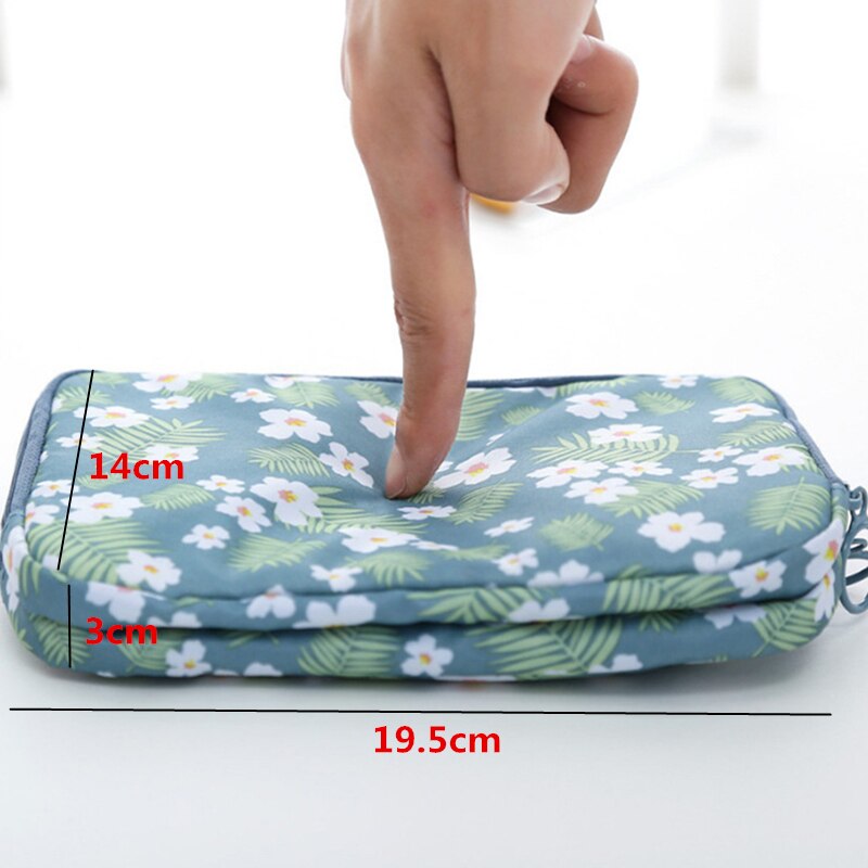 organisateur de voyage passeport sac carte de visite porte-carte d'identité porte-carte de crédit portefeuille pochette à fermeture éclair pour les femmes maquillage sacs