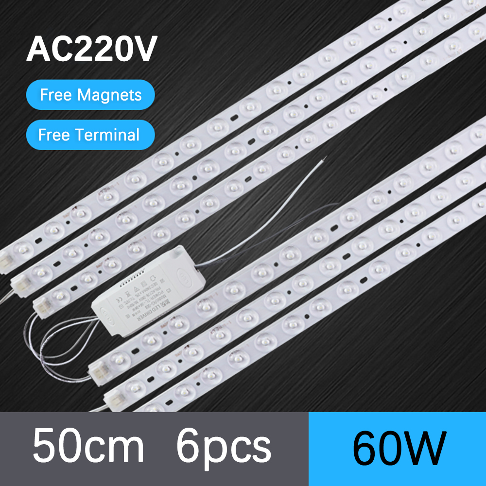 LED Module Light Bar 220V High Brightness 40cm 50cm For Living Room Bedroom Ceiling Light Replacement LED Strip Module Magnetic: Yellow / changeable