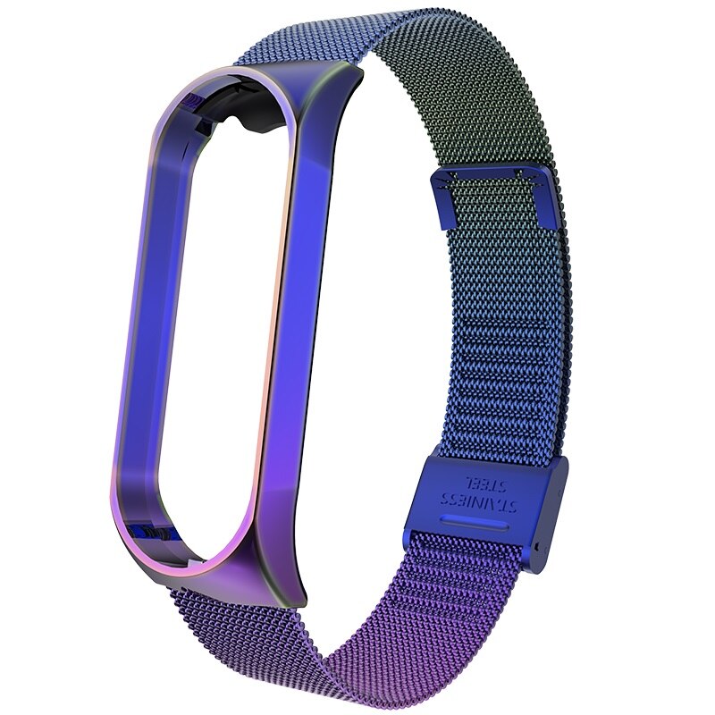 Pulsera inteligente para Xiaomi mi Band 3 4 mi Band 4 3 correa de Metal de acero inoxidable Z2: Colour / For mi band 4