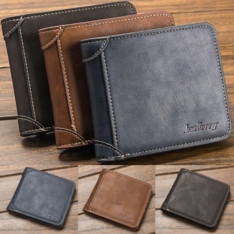 Heren leren portemonnee, vouwkaarthouder, portemonnee, chequeboek, lange clutch, portemonnee