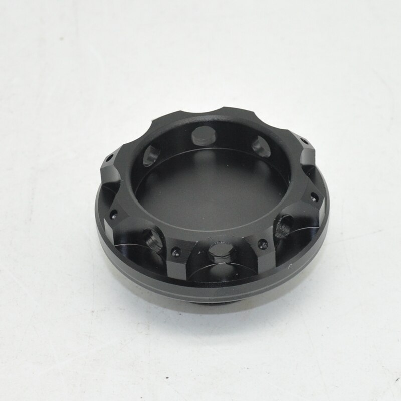 41mm Aluminum Engine Oil Fuel Filter Tank Cap Cover Black Emblem