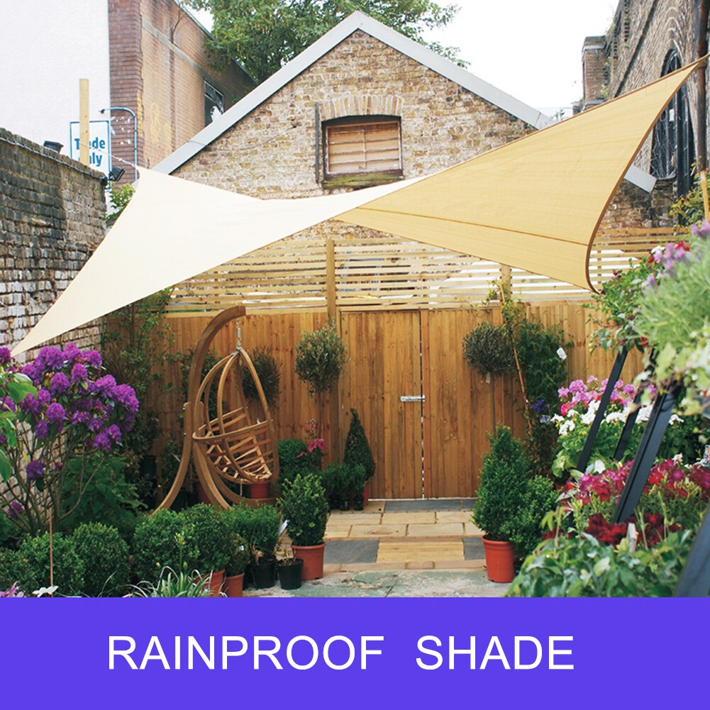 Garden Waterproof Sun Shelter Triangle Sunshade Protection Canopy Patio Pool Shade Sail Awning Camping Large Shade Cloth