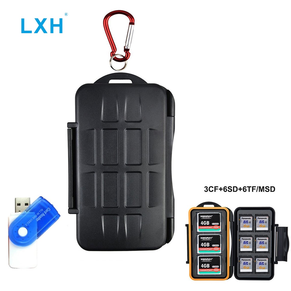 LXH 15 Slots Anti-shock Waterproof Memory Card Storage Case Houder Slip & Shockproof voor SD/CF/ micro SD geheugenkaart doos