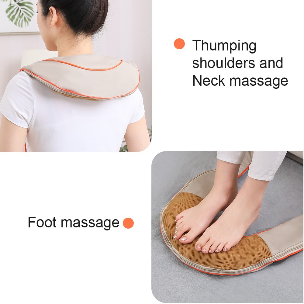 U Shape Electrical Shiatsu Body Shoulder Neck Massager Tapping kneading Massage Home Best HealthCare
