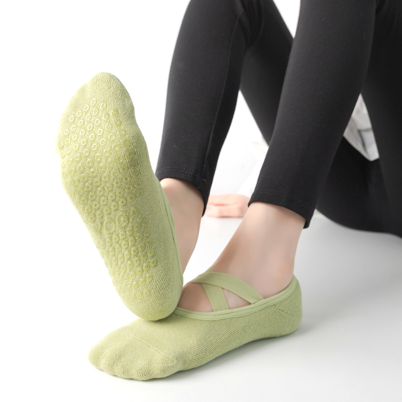 Femmes respirant serviette bas Yoga chaussettes Silicone anti-dérapant pansement Pilates chaussette dames Ballet danse Fitness entraînement coton chaussettes