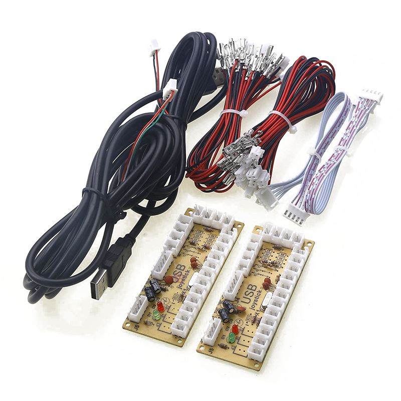 2X zéro retard Arcade USB encodeur PC à JOYSTICK pour manette 5PIN et bouton 2.8MM: Default Title