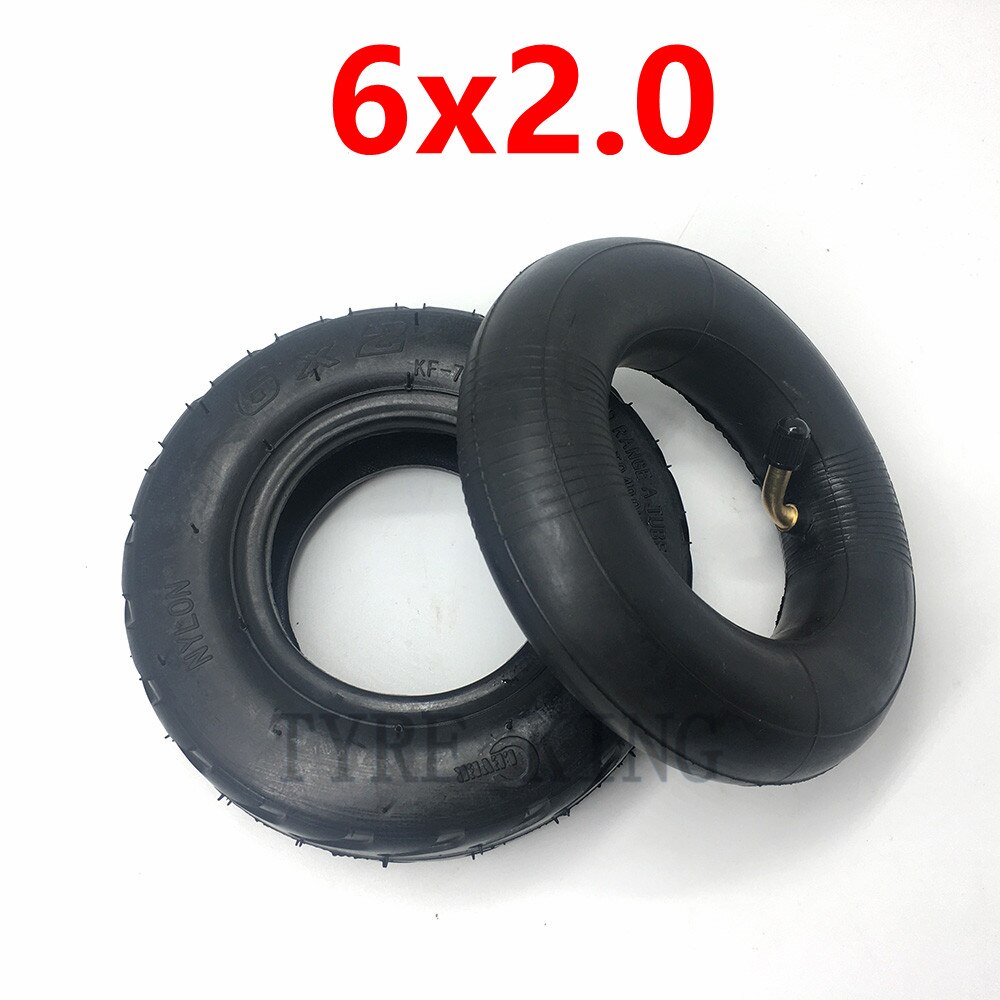 6x2 Tires 6 Inch Pneumatic And Solid Wheels for Electric Scooter Wheelchair F0 Cart 6*2 Explosion-proof Tyre Parts: inner and outer tire