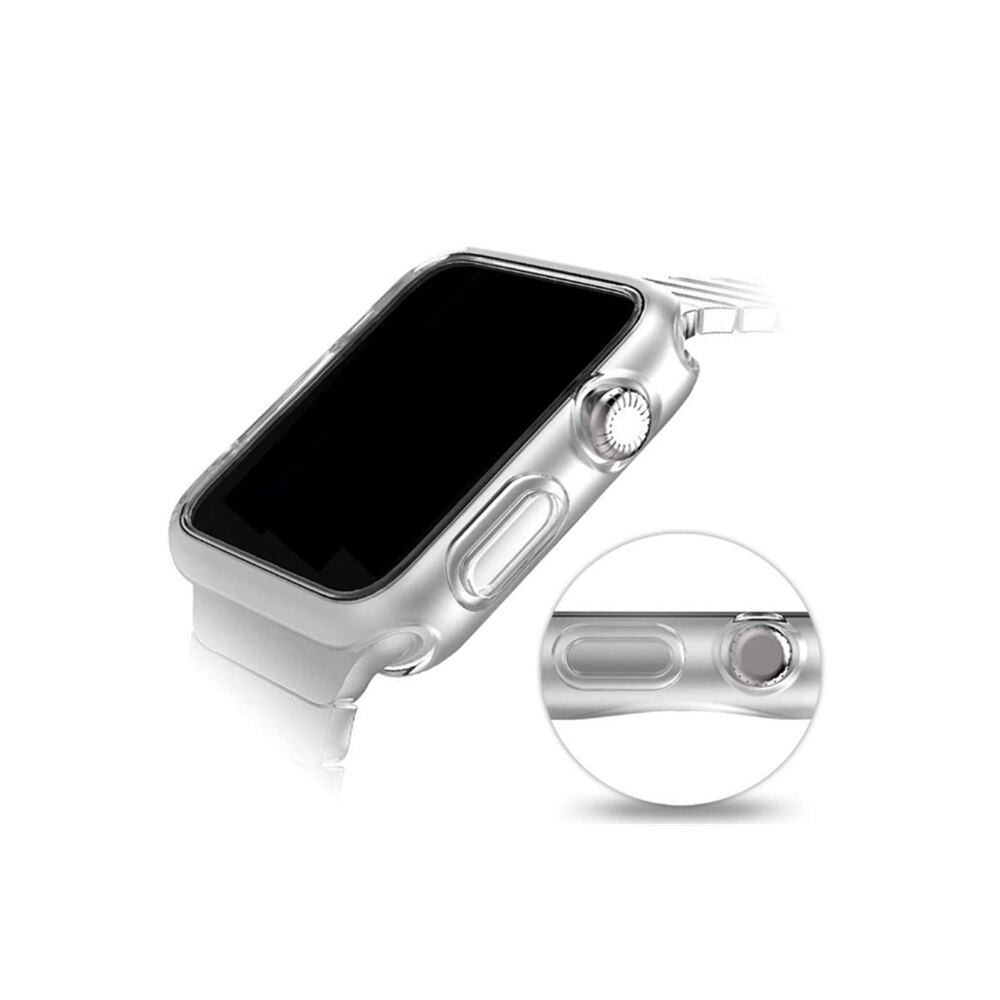 Voor apple watch-serie 6 5 4 3 2 1 hoesje, doorzichtig, zacht tpu-hoesje, schokbestendige schermbeschermer voor de apple watch 38mm 40mm 42mm 44mm
