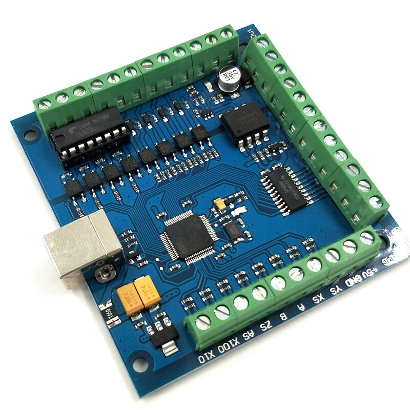 CNC MACH3 USB 4 eje de 100KHz USBCNC suave paso a paso tarjeta controladora de movimiento Placa de adaptación para CNC grabado 12-24V