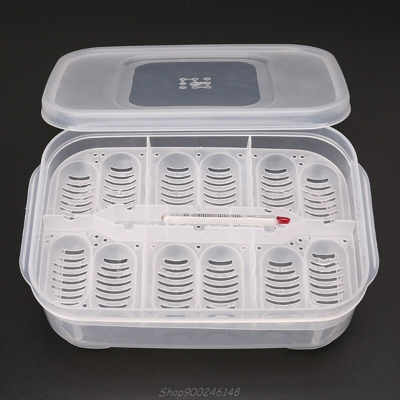 Incubatrice rettile Uovo Vassoio con Il Termometro di Incubazione Del Serpente di Incubazione di Uova Strumento Au28 20 Dropship