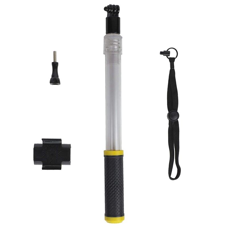 Bâton de Selfie étanche pour GoPro pôle flottant Transparent extensible pour caméras GoPro Hero, 14-24 pouces télescopique étanche Ha