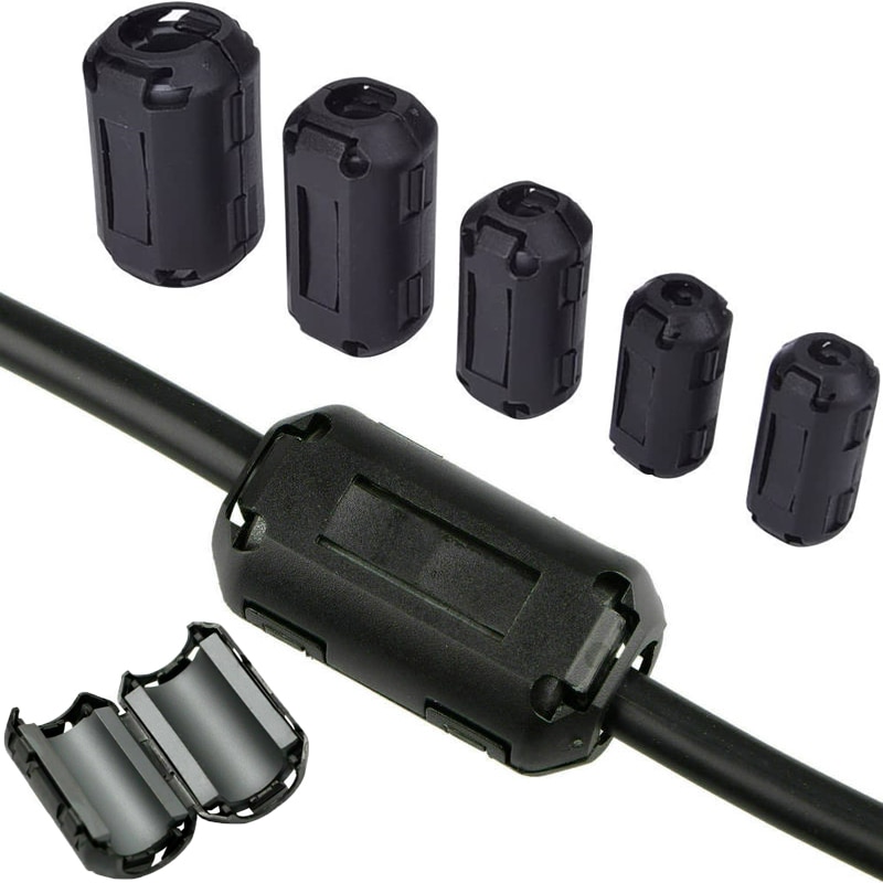 1pc ferritkärna sladd ring choke bead rfi emi brusdämpande filter för nätsladd usb kabel antenn ljudkabel 3.5mm-13mm