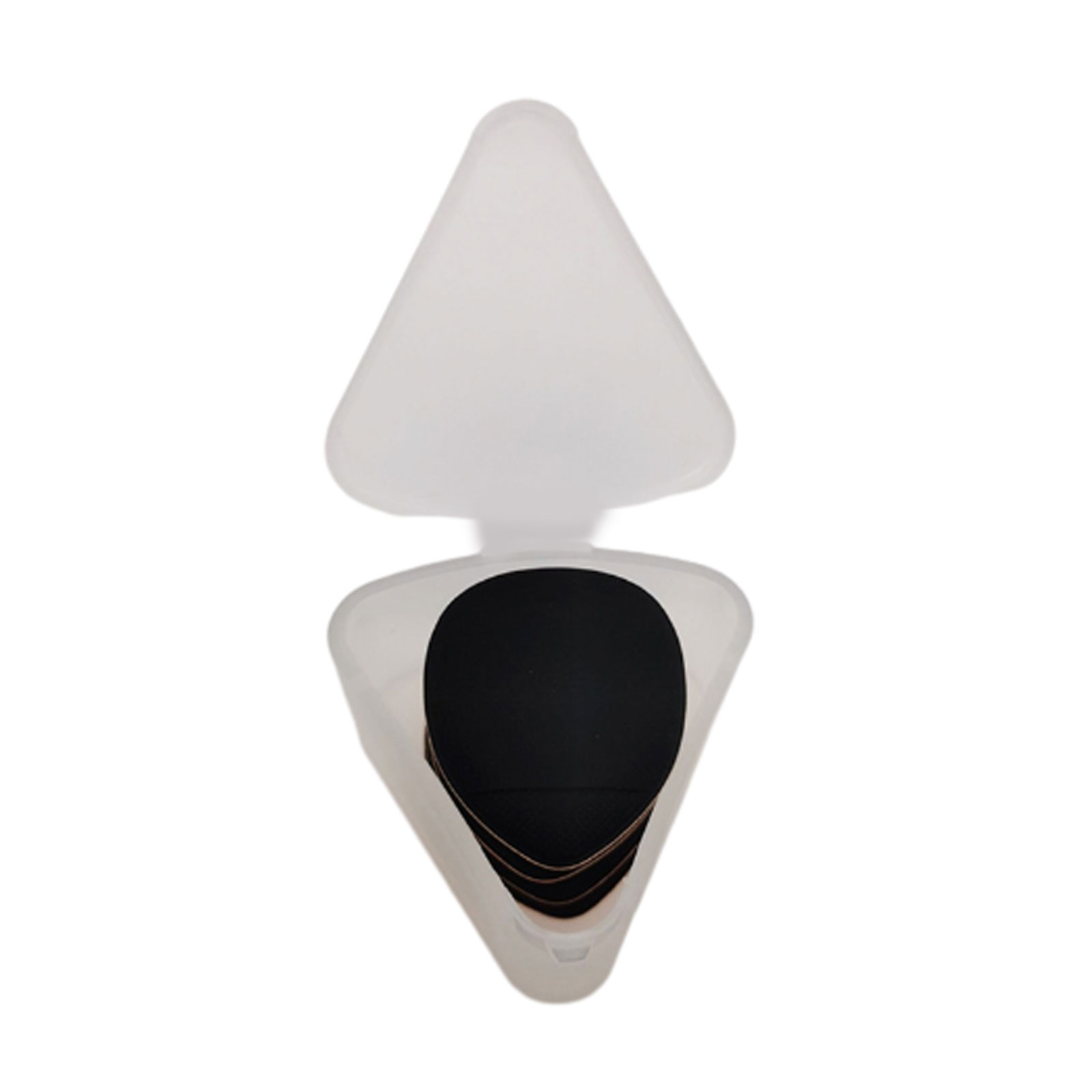 3 stks Mini Size Vinger Bladerdeeg Set Professionele Cosmetische Kussen Bladerdeeg Concealer Foundation Detail Bladerdeeg Make-up Spons Beauty Tool: Blauw