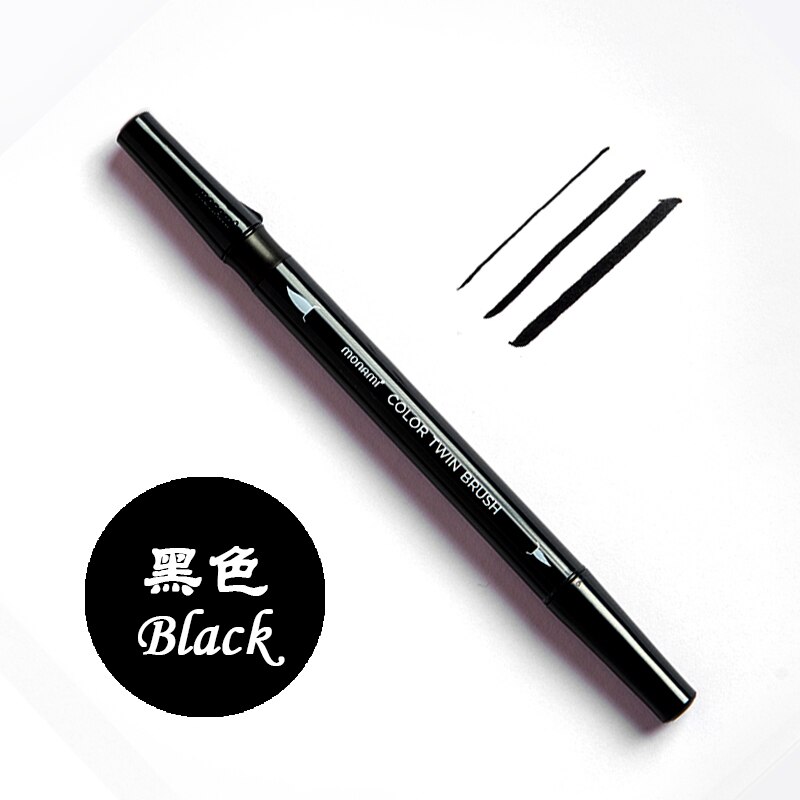 1Pc Monami Aquarelpenseel Pen Aquarel Medium Fijne Twin Brush Marker Voor Tekening Kalligrafie Schilderen School Art: 01