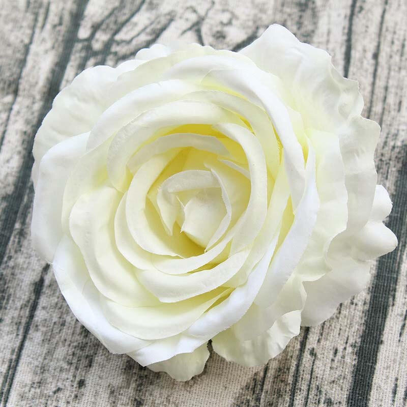 Stor størrelse kunstige blomster kina rose blomsterhoved bryllup blomster vægdekoration corsage hovedbeklædning tilbehør 13cm: 4